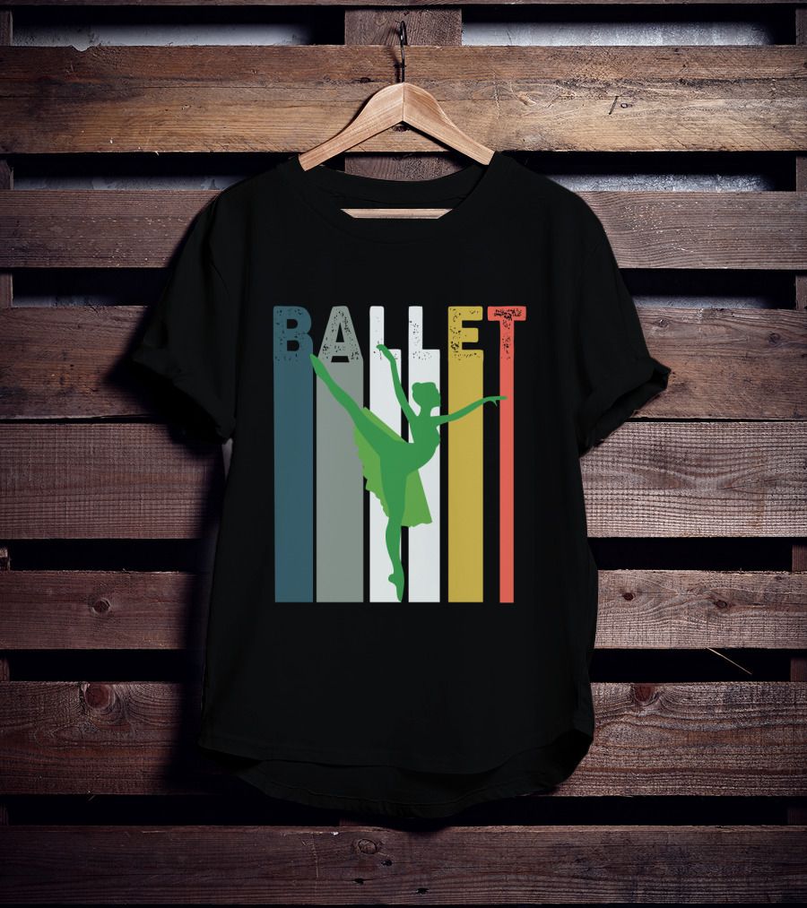 Ballet Dancer In Colorful Retro Irish-Inspired T-Shirt