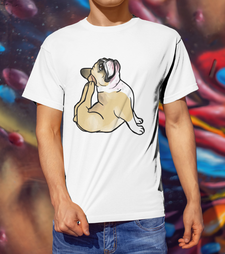 Bulldog Puppy Stretching In Full Cobra Pose T-Shirt