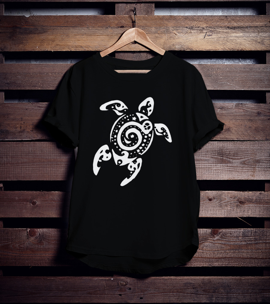 Intricate Spiral Tribal Sea Turtle T-Shirt