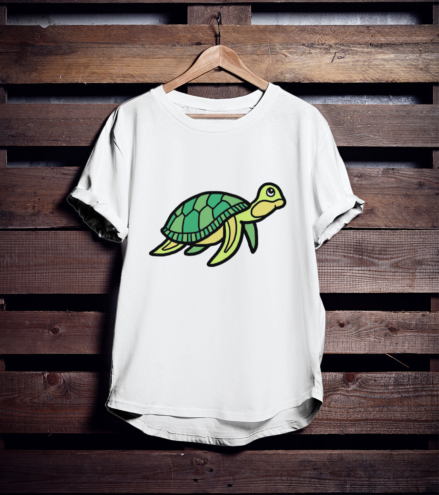 Cute Little Sea Turtle Delightfully Adorable Green Companion T-Shirt
