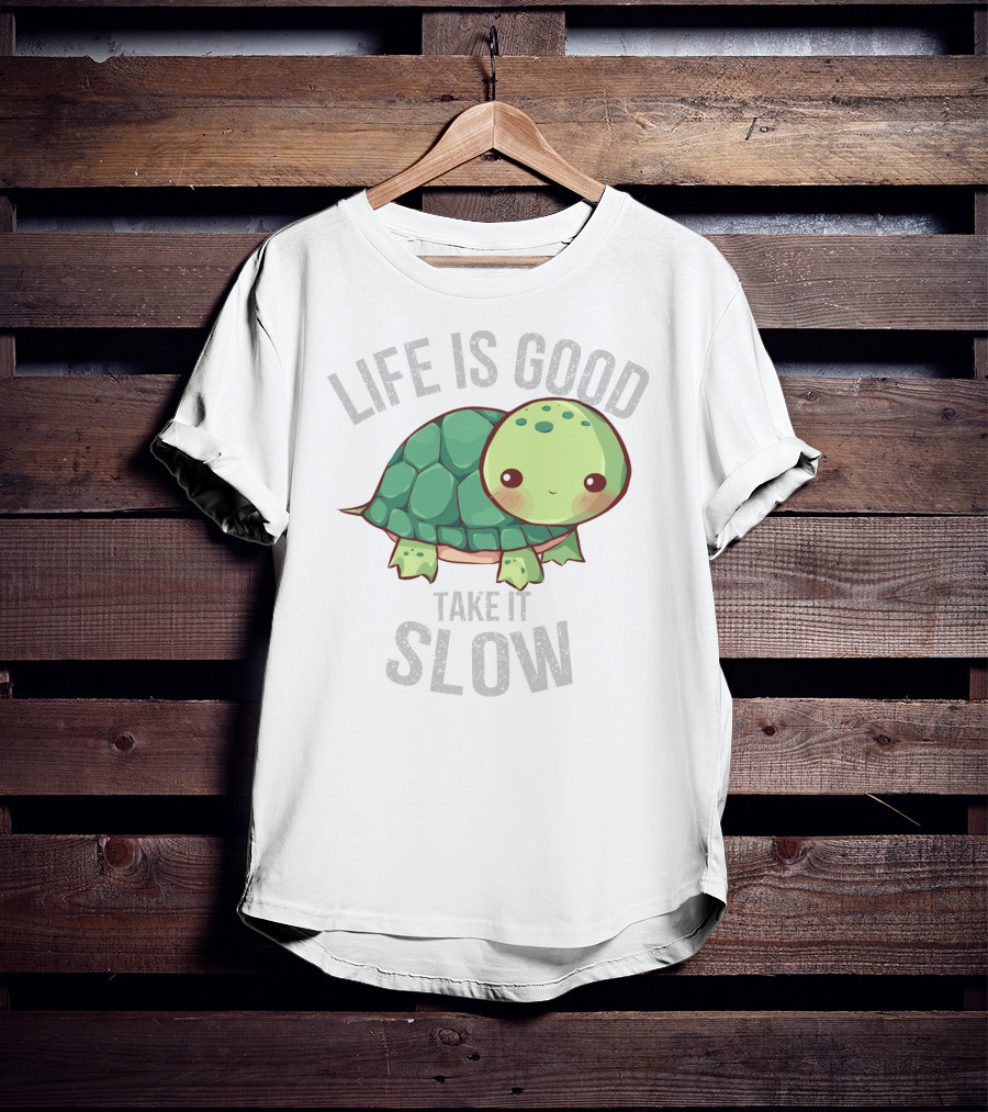 Life Is Good Take It Slow Turtle T-Shirt