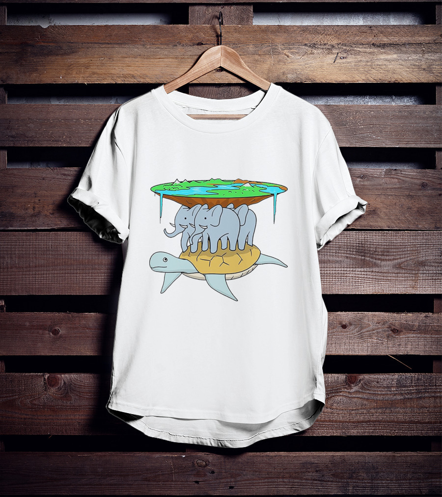 Discworld Turtles Three Elephants World On Turtle T-Shirt