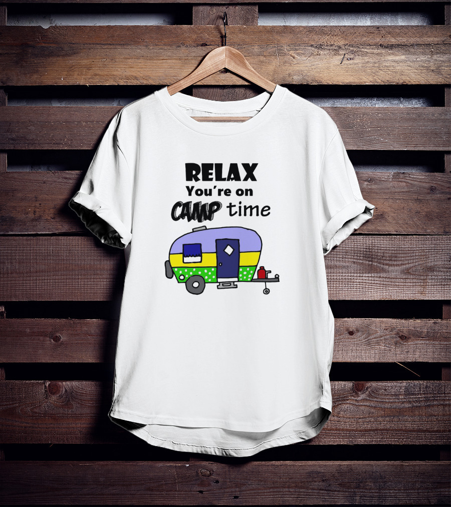Relax You're On Camp Time With Colorful Camper T-Shirt