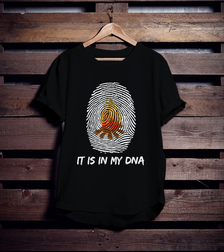 It Is In My DNA Campfire Fingerprint Camping T-Shirt
