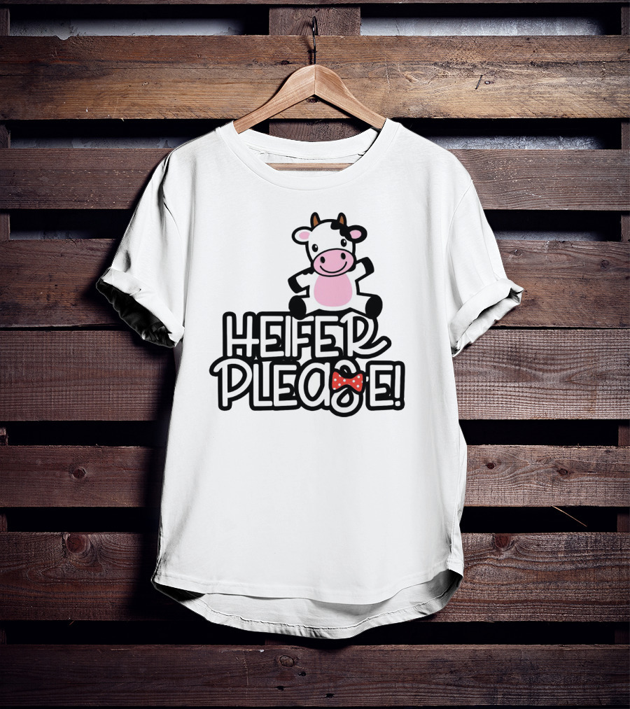 Heifer Please Funny Cow Cattle Red Bandana Cute Farm T-Shirt