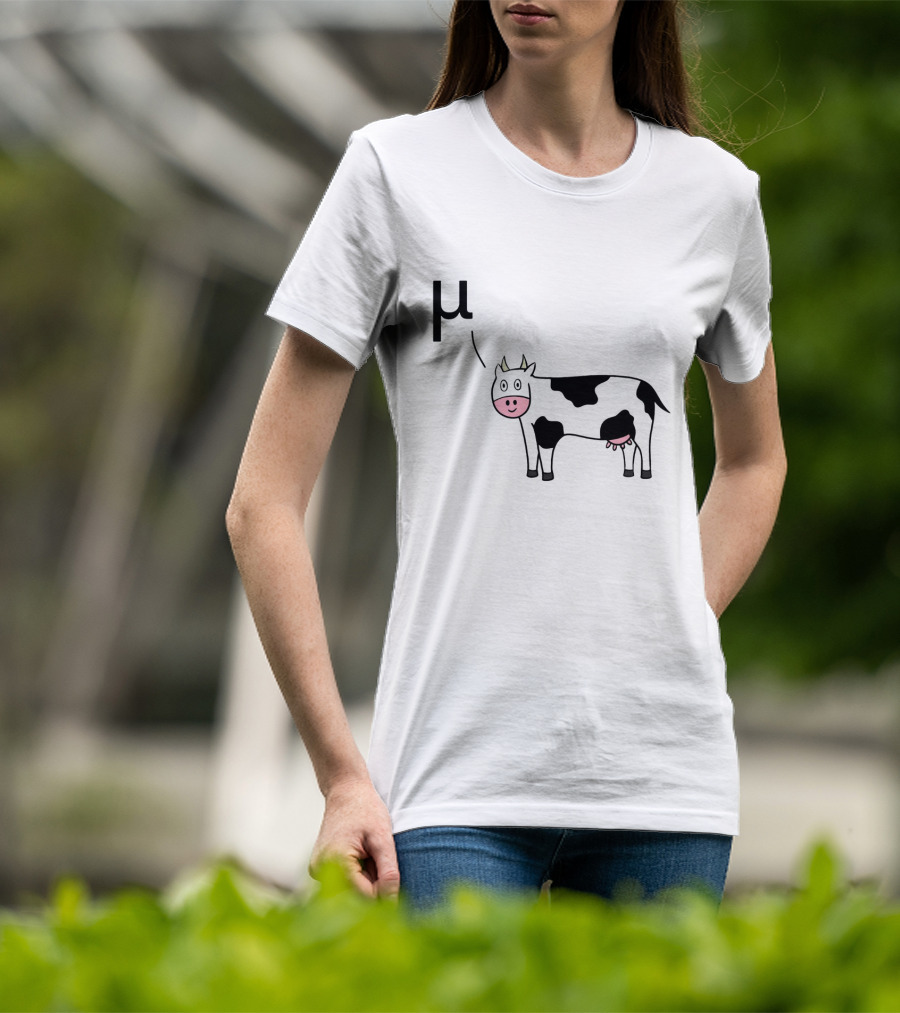 Physics Cow Mu Symbol Expression T-Shirt