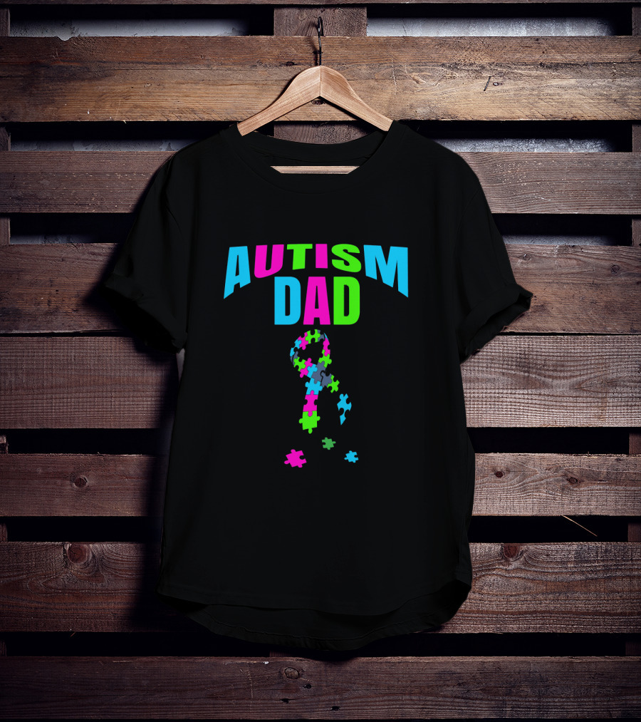 Autism Dad Puzzle Piece T-Shirt
