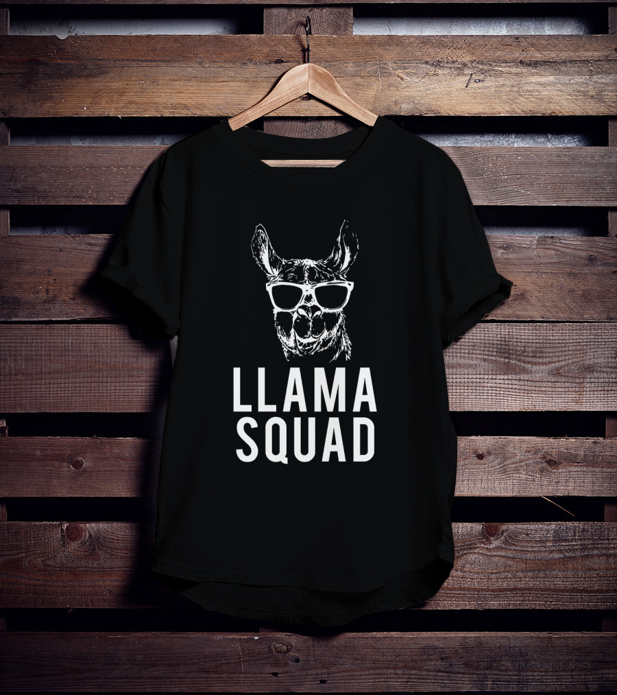 Llama Squad Sunglasses Cool Llama Club T-Shirt