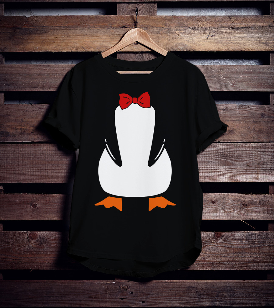 Penguin Penguin With Red Bow Tie And Orange Feet T-Shirt