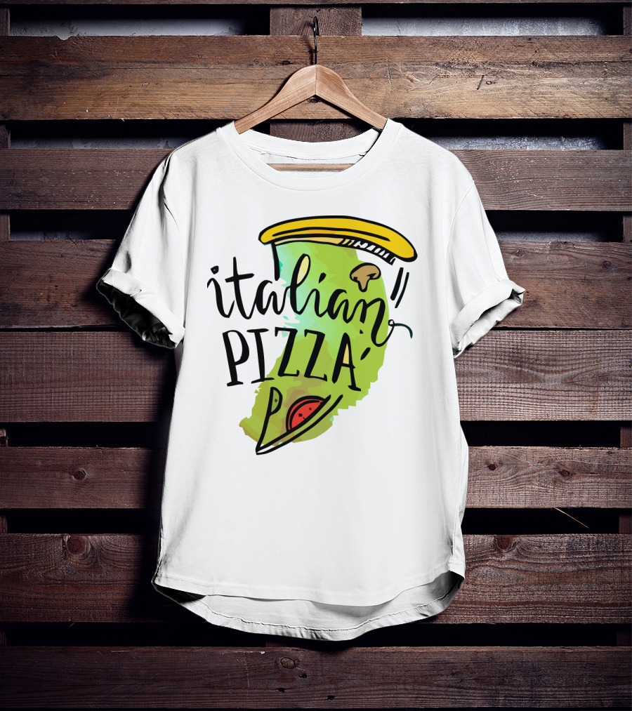 Italian Pizza Slice With Cheese And Pepperoni T-Shirt