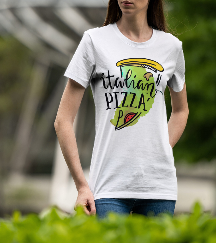 Italian Pizza Slice With Cheese And Pepperoni T-Shirt