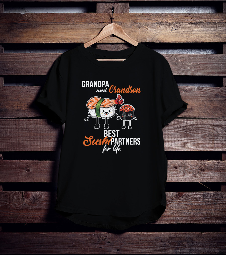 Grandpa And Grandson Best Sushi Partners For Life T-Shirt