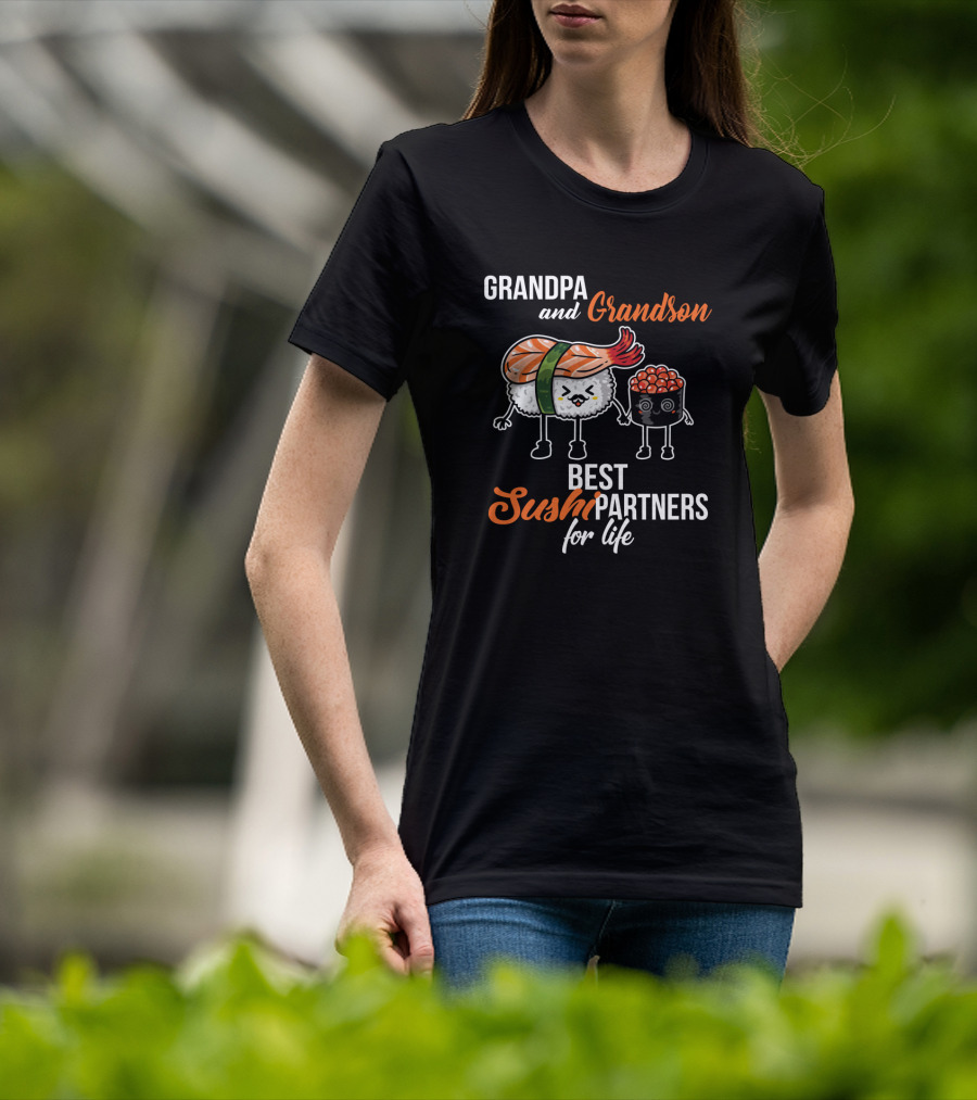 Grandpa And Grandson Best Sushi Partners For Life T-Shirt