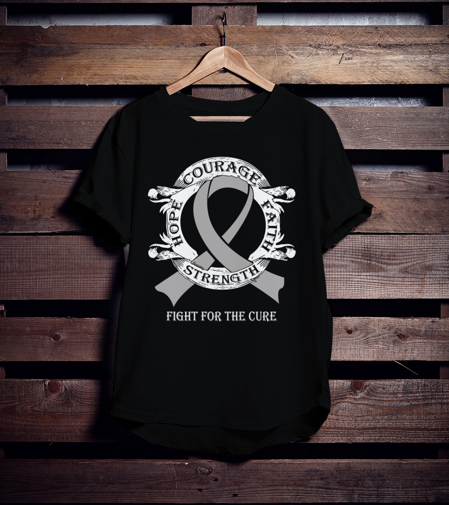 Hope Courage Faith Strength Fight For The Cure Diabetes T-Shirt