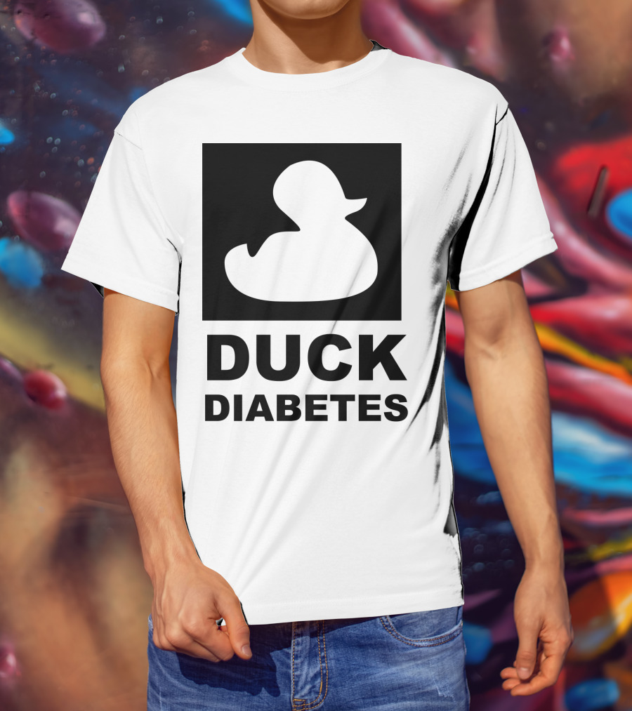 Duck Diabetes Rubber Duck Logo White T-Shirt