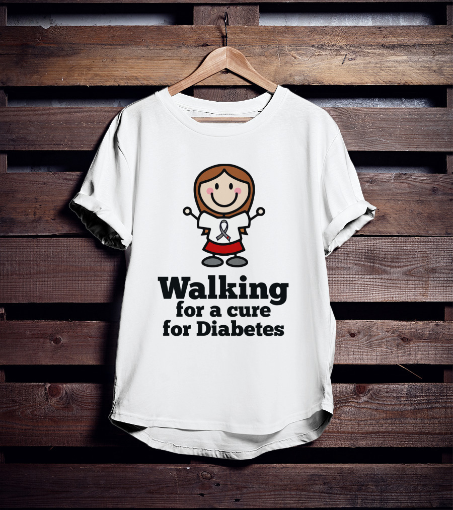 Walking For A Cure For Diabetes T-Shirt