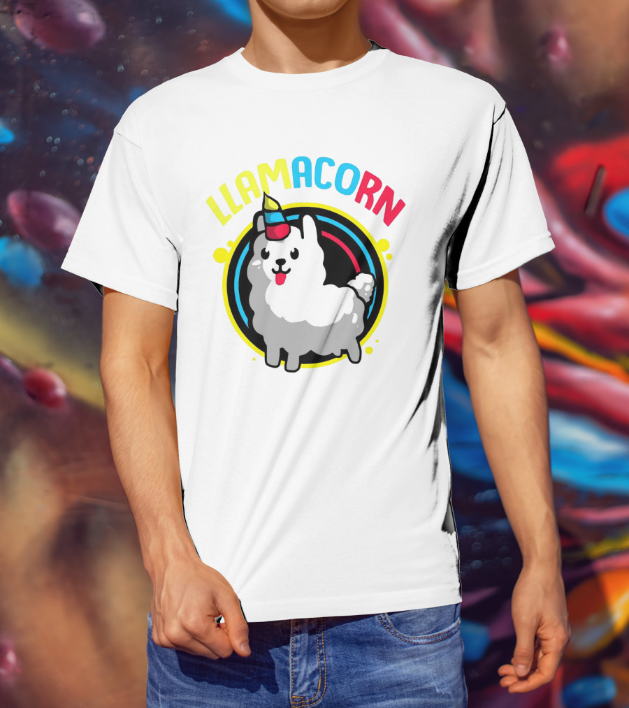 Llamacorn Llama Drama Rainbow Alpaca America T-Shirt