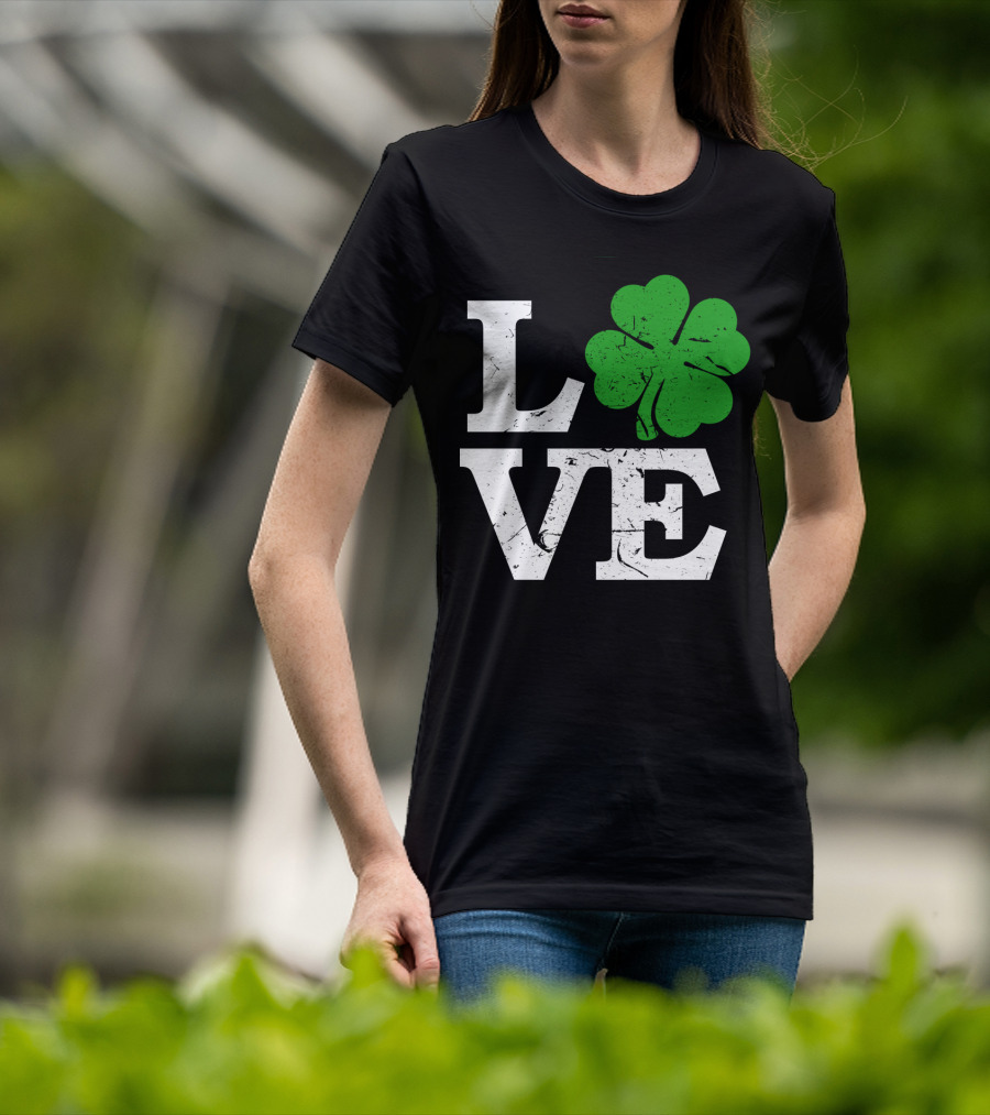 St. Patrick's Day Love With Shamrock T-Shirt