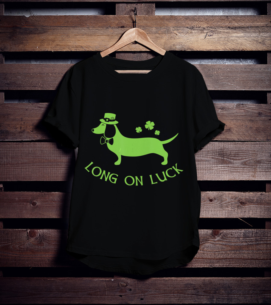 Dachshund Long On Luck Funny St. Patrick's Day Irish T-Shirt