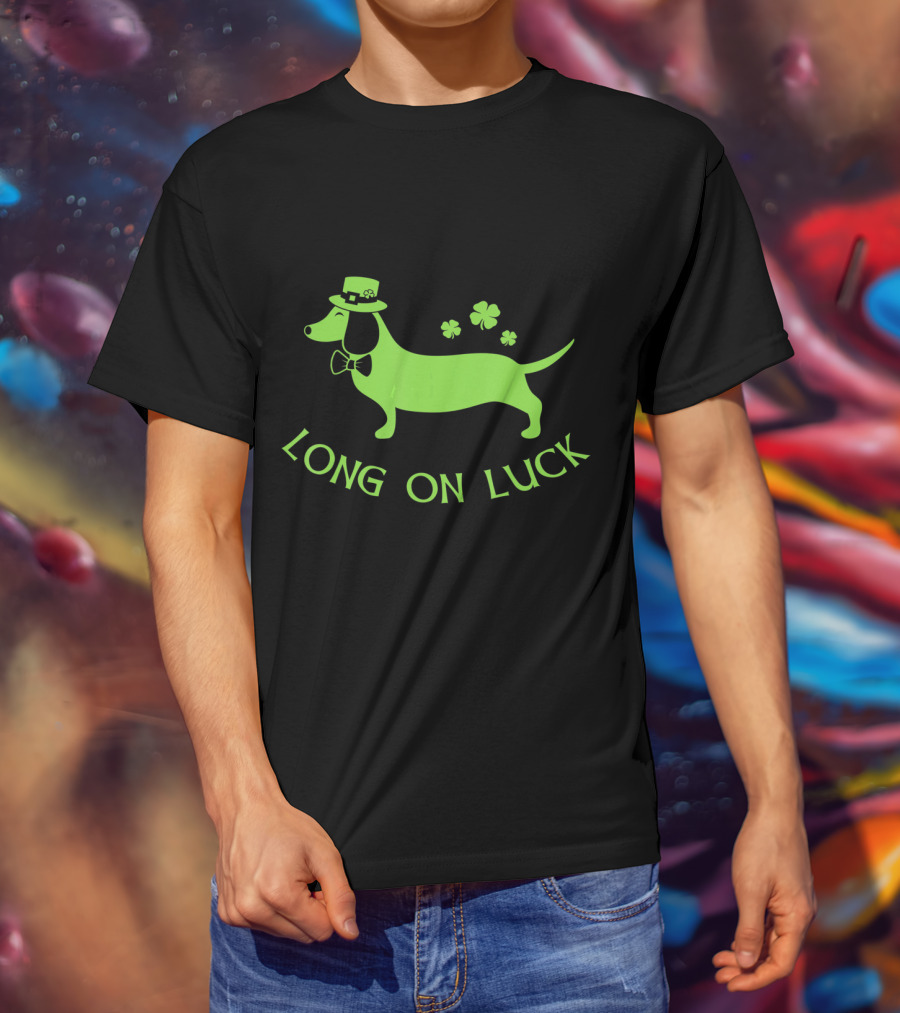 Dachshund Long On Luck Funny St. Patrick's Day Irish T-Shirt