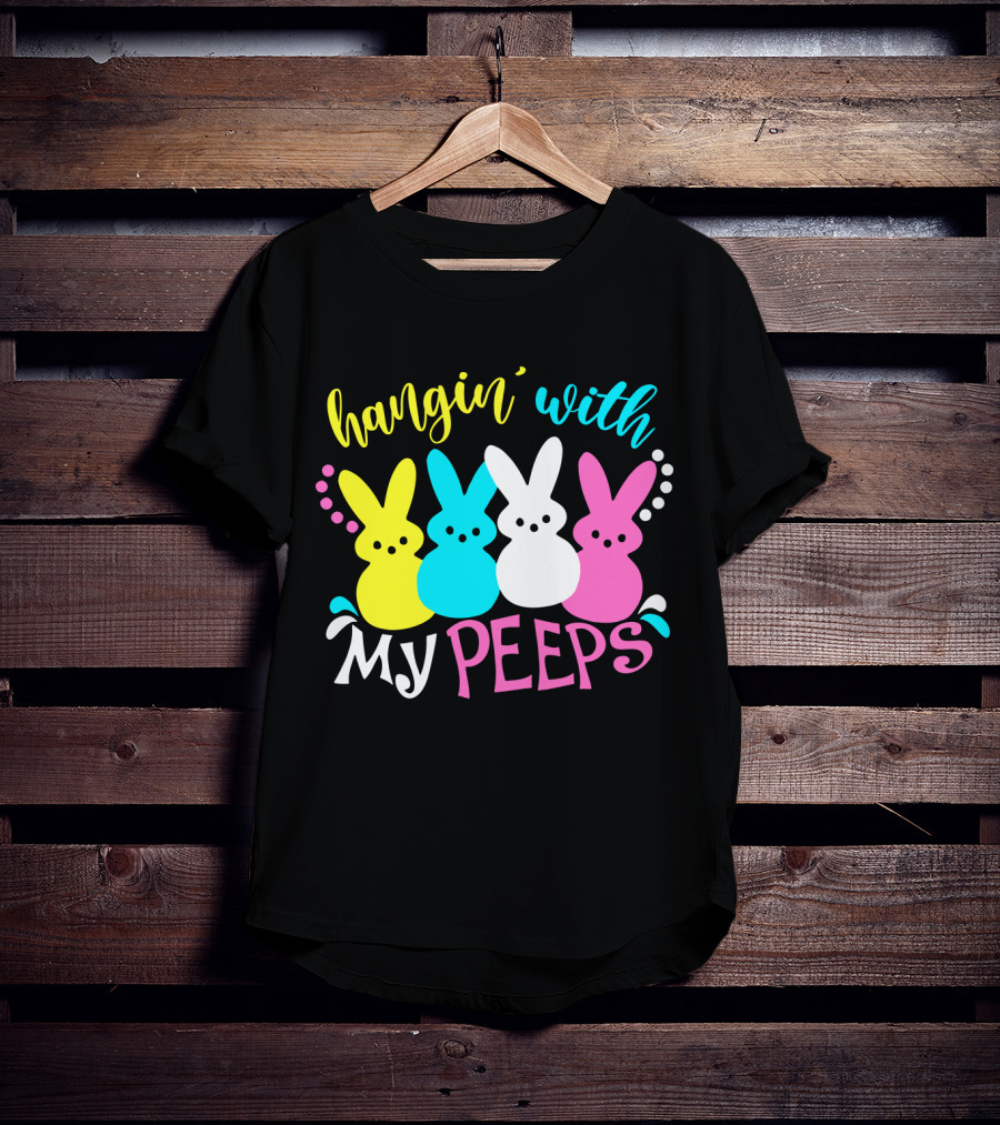Hangin With My Peeps Pastel Bunnies T-Shirt