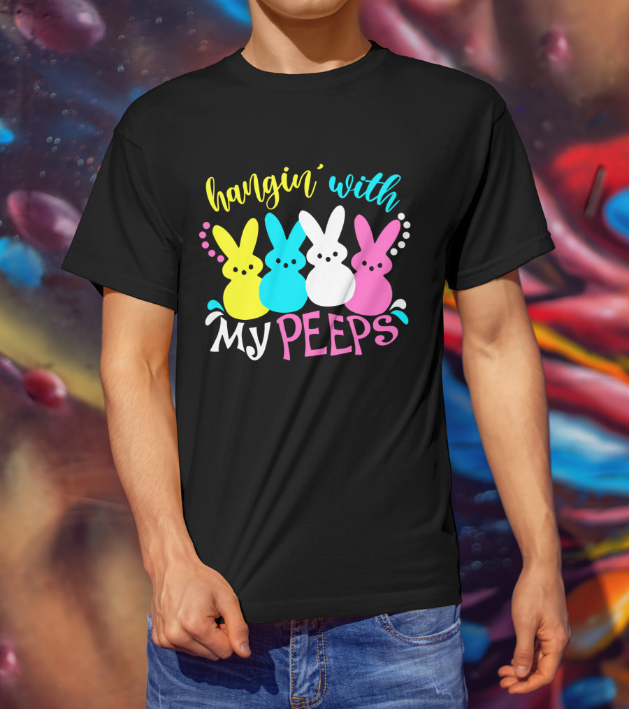Hangin With My Peeps Pastel Bunnies T-Shirt