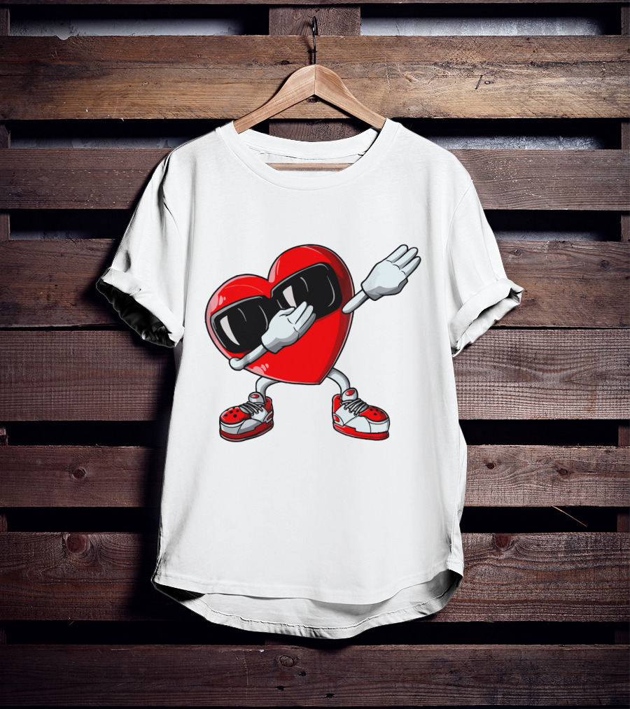 Heart Dabbing With Sunglasses And Sneakers T-Shirt