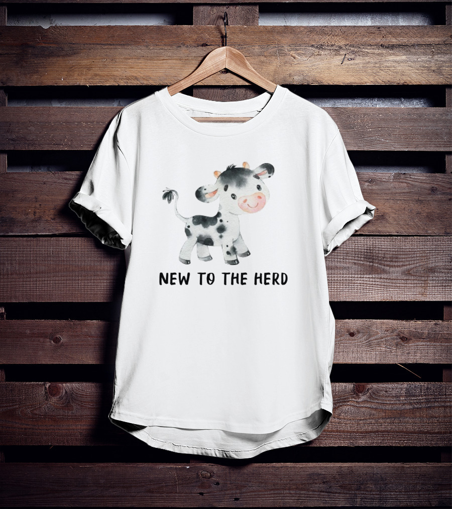 New To The Herd Funny Cow Playful T-Shirt