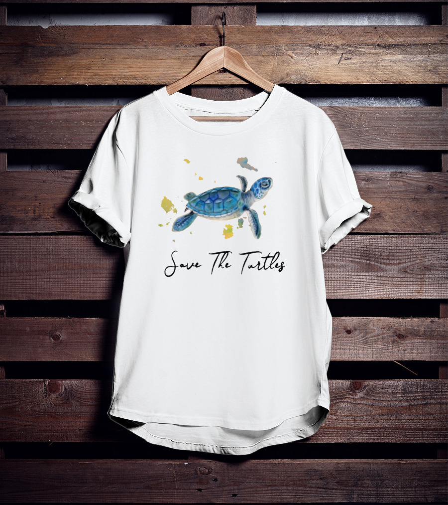 Save The Turtles Blue Sea Turtle Conservation T-Shirt