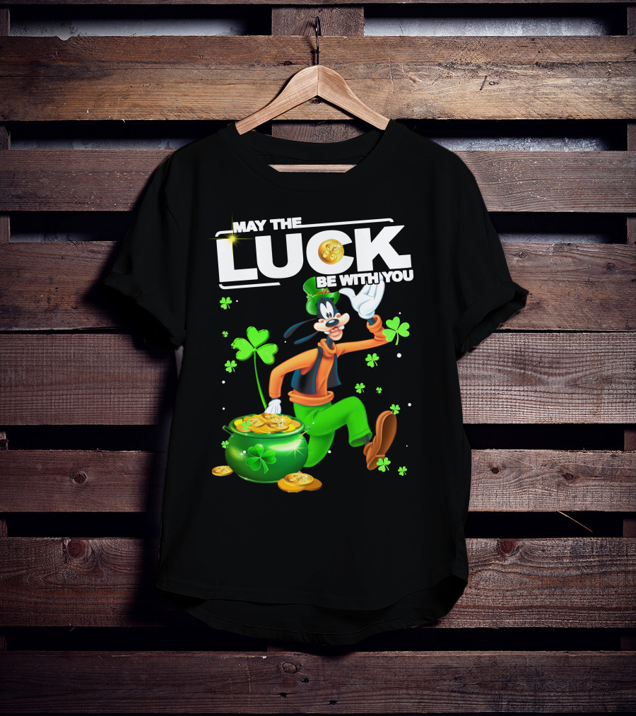 Goofy May The Luck Be With You Coins And Clovers T-Shirt