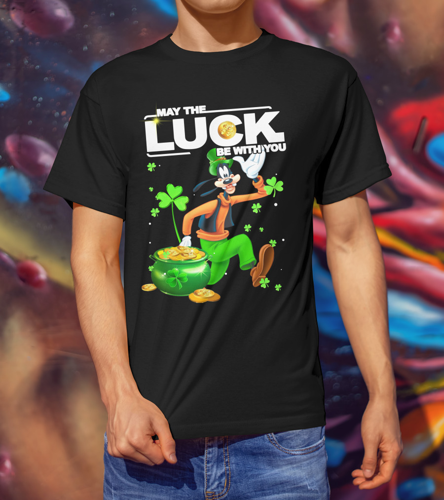Goofy May The Luck Be With You Coins And Clovers T-Shirt
