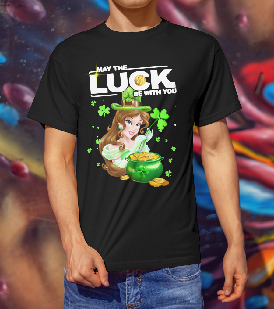May The Luck Be With You St. Patrick's Day Princess With Pot Of Gold T-Shirt