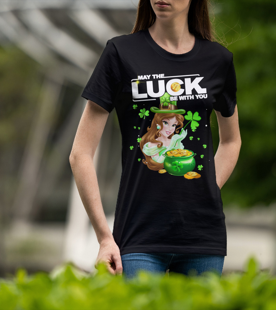 May The Luck Be With You St. Patrick's Day Princess With Pot Of Gold T-Shirt