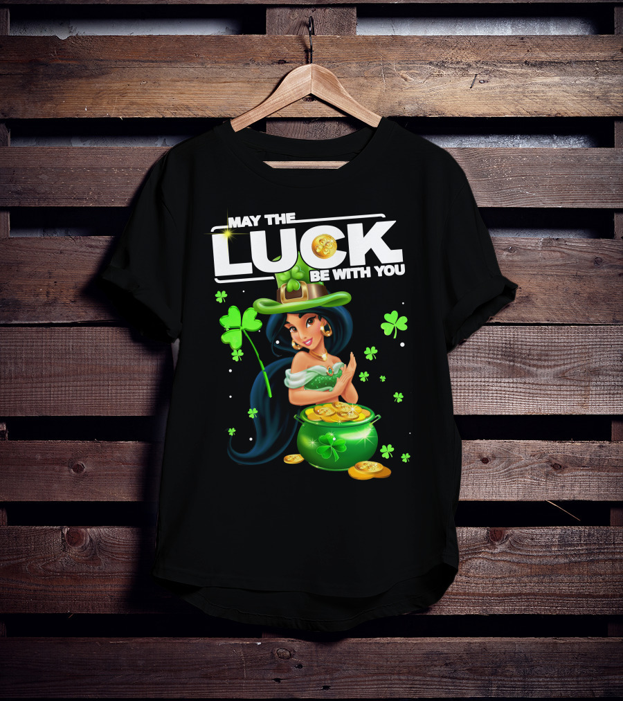May The Luck Be With You Jasmine St. Patrick's Day Fortune T-Shirt