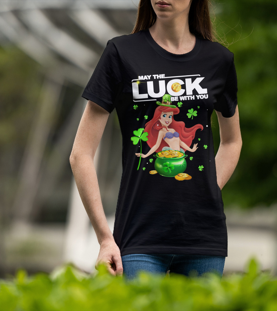 May The Luck Be With You Ariel Coins Clover T-Shirt