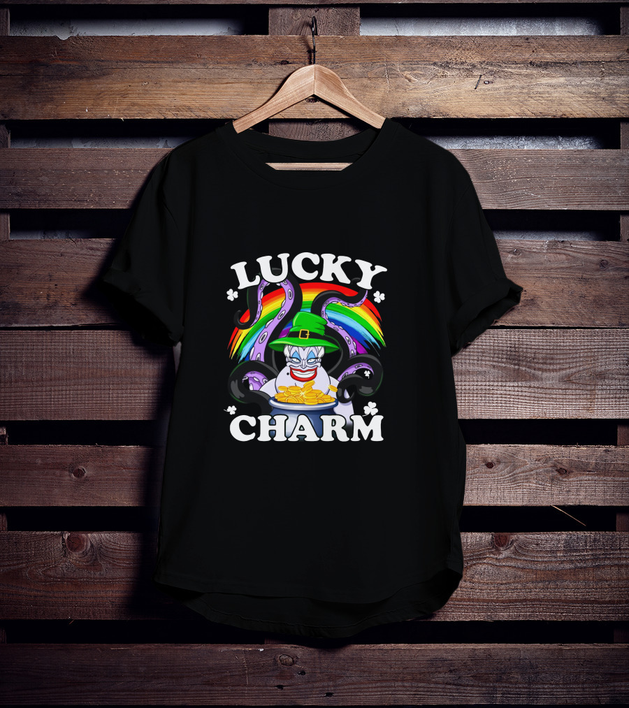 Lucky Charm Villains Patrick's Day Rainbow Tentacles Coins T-Shirt