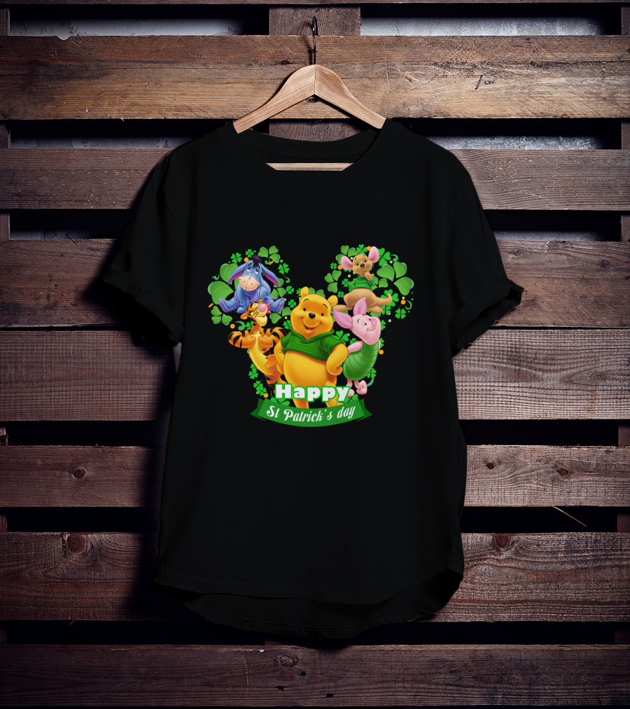 Happy St Patrick's Day Winnie The Pooh And Friends T-Shirt