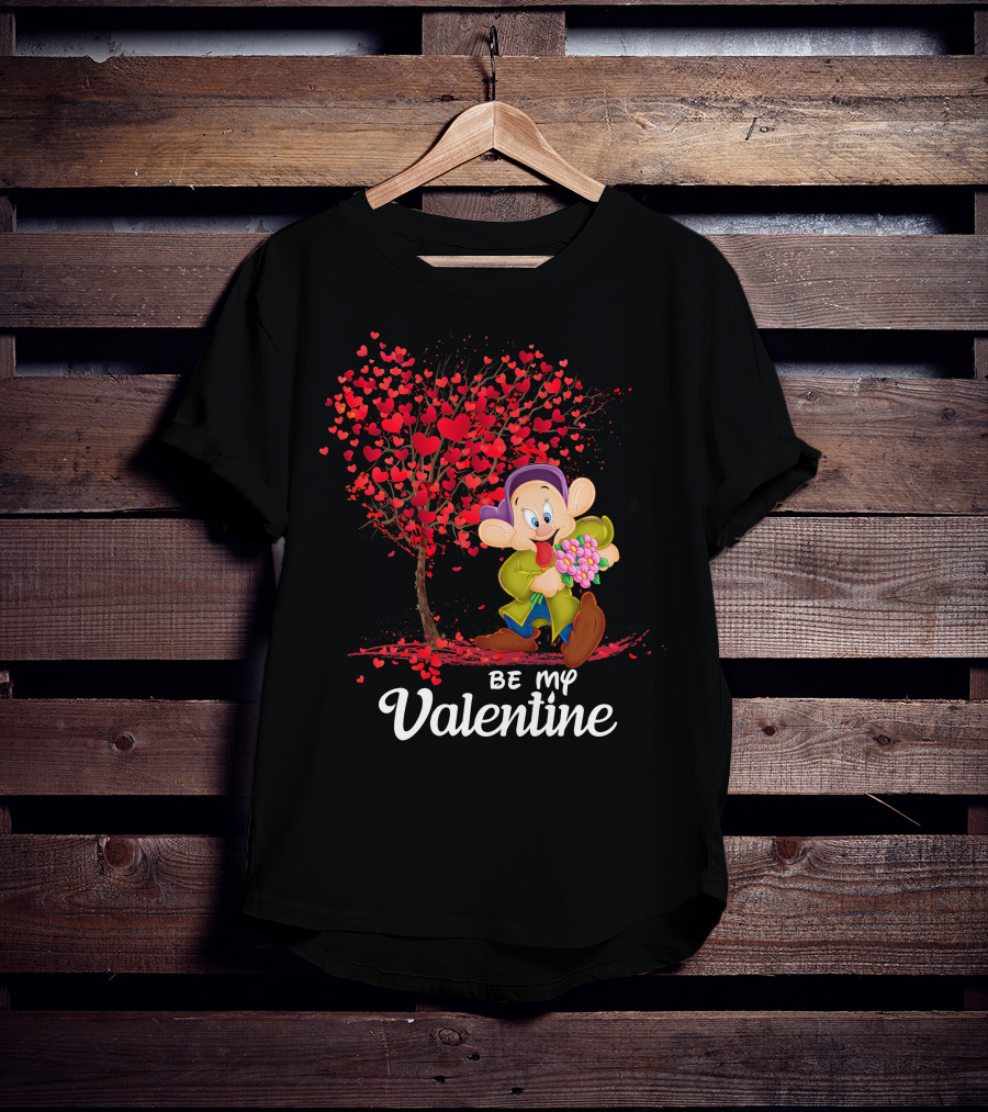 Be My Valentine Dopey Hearts Tree Bouquet T-Shirt
