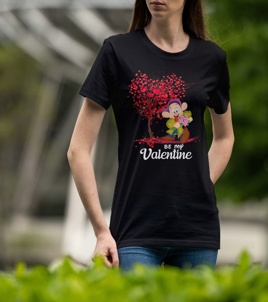 Be My Valentine Dopey Hearts Tree Bouquet T-Shirt