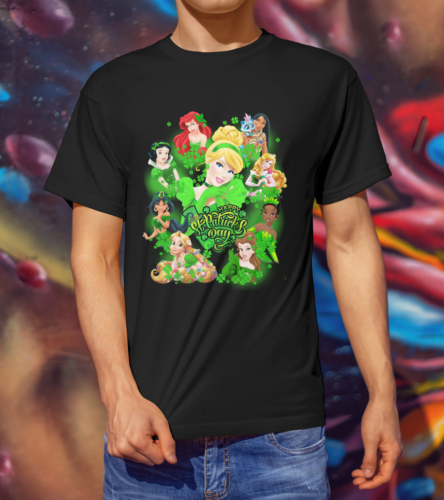 Happy St. Patrick's Day Disney Princesses T-Shirt