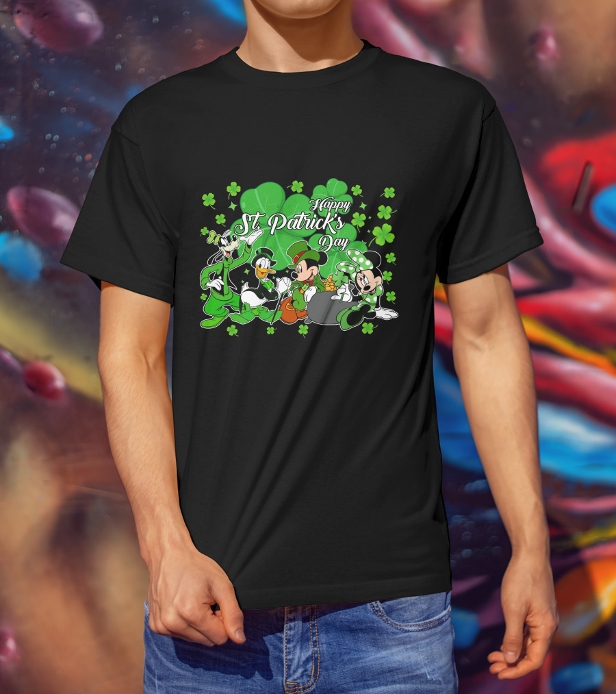Happy St. Patrick's Day Mickey And Friends T-Shirt