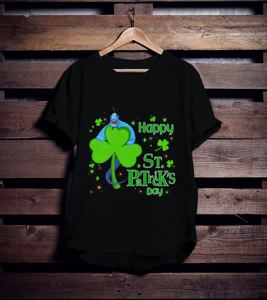 Happy St. Patrick's Day Genie Shamrock T-Shirt