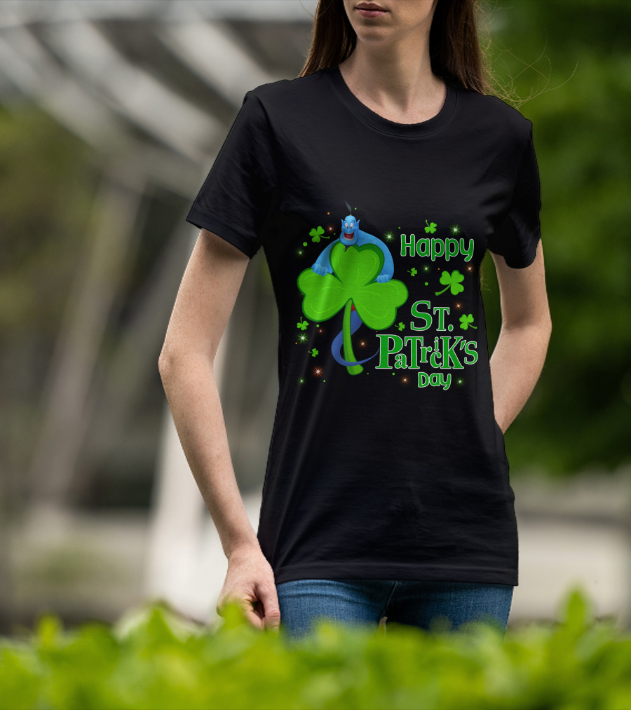 Happy St. Patrick's Day Genie Shamrock T-Shirt