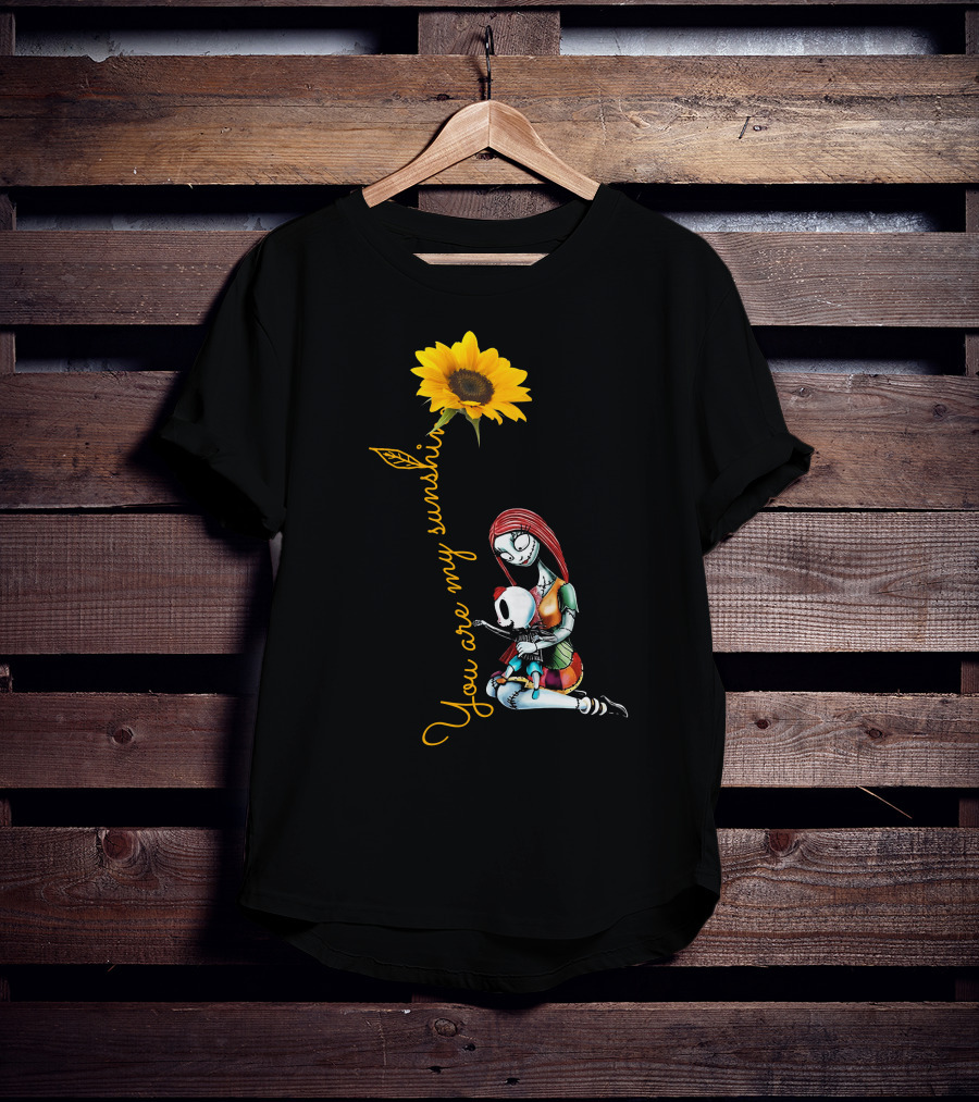 You Are My Sunshine Sunflower With Embracing Couple T-Shirt