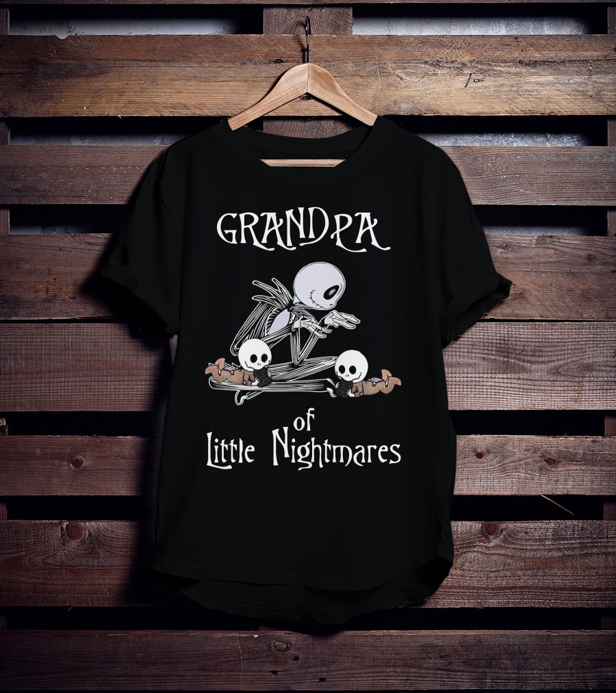 GRANDPA Of Little Nightmares Vintage Skeleton And Skulls T-Shirt