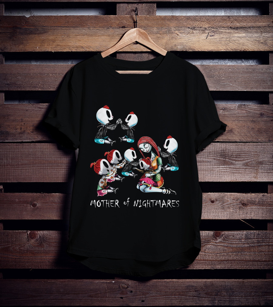 Mother Of Nightmares 4 Boys 3 Girls Halloween Themed Family Scene T-Shirt