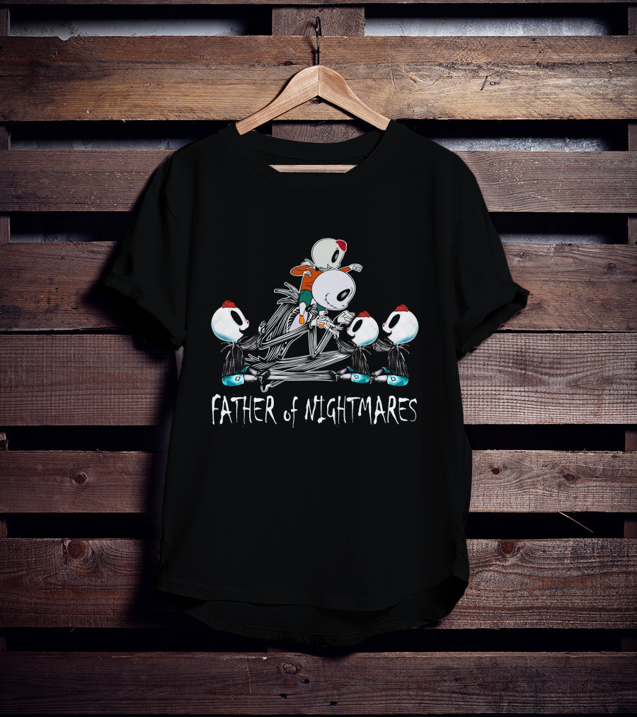 Father Of Nightmares Four Boys Skeleton Characters T-Shirt