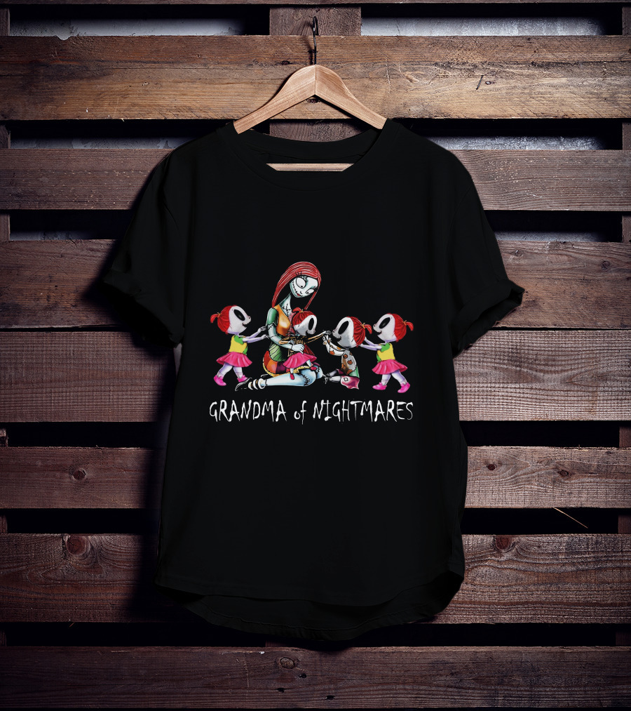 Grandma Of Nightmares With Four Girls T-Shirt