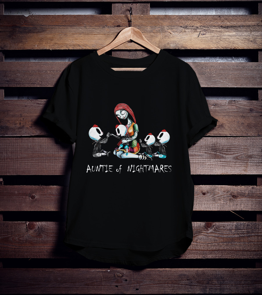Auntie Of Nightmares With Four Skeleton Boys T-Shirt