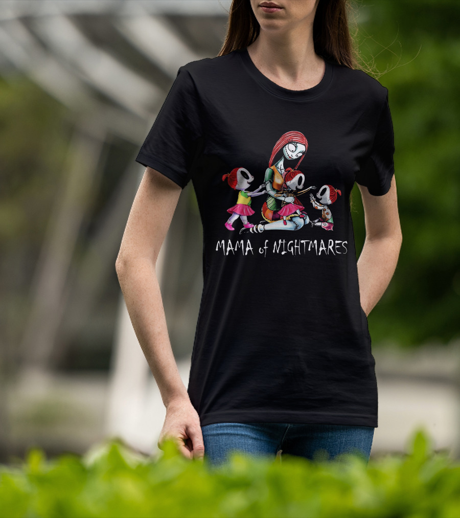 Mama Of Nightmares 3 Girls Tim Burton T-Shirt